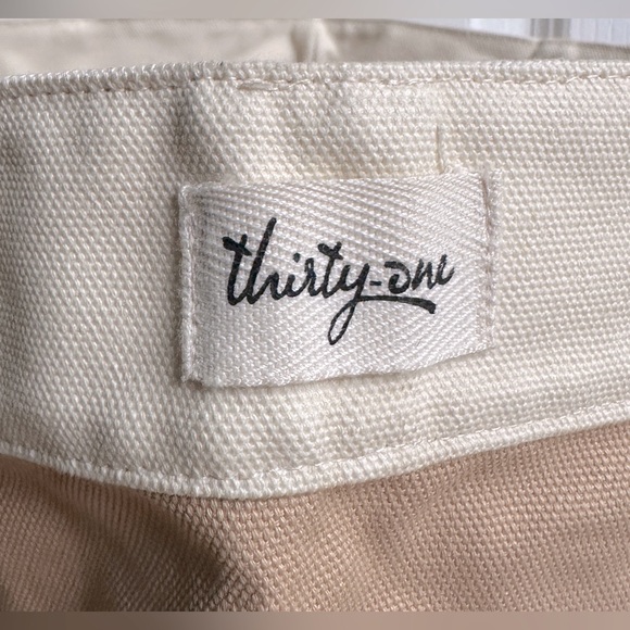 Thirty-One Tan & Cream Canvas Tote Bag - Earth Tone Bag, Letter D Tote Bag - Picture 3 of 8